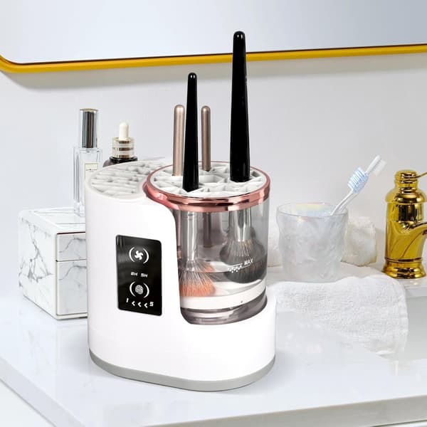 [LCS]2025 Latest Model Electric Makeup Brush Cleaner, Makeup Brush Cleaning Machine with Drying Function, 2-in-1 Makeup Brush