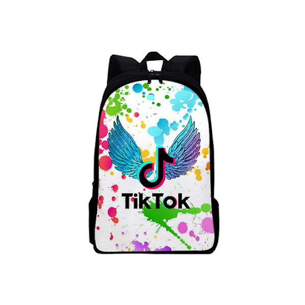 Gutter Jenter Tik Tok 3D Digitaltrykk Skolesekk Ryggsekk Skulderveske S