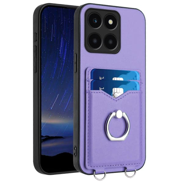 [LCS]R20 Sormuskorttipidike puhelinkotelo Purple For Honor X6a Global