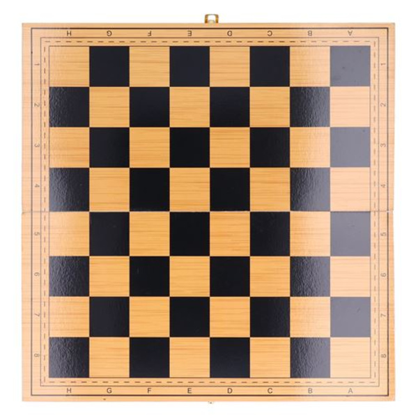 [LCS]Sammenfoldeligt skakspil i træ 40 x 2,6 cm
