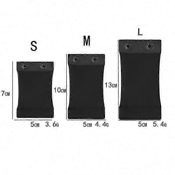 Shapewear Förlängare 2 Rader Hake Bomull Kroppsförlängning Knappförlängare Black
