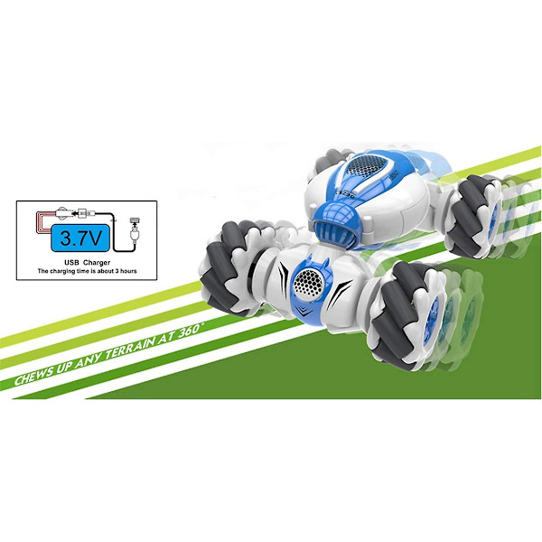 Fjärrstyrd Bil, 4wd Rc Stuntbil, 2.4ghz Geststyrd Rc Monstertruck Blue