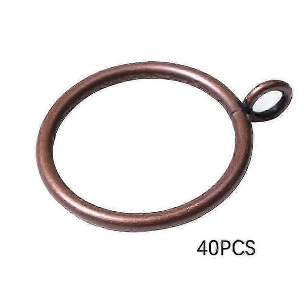38 mm gardinringar i metall med öljetter för kök och sovrum 40pcs Red Bronze