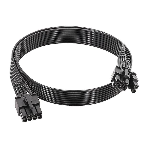8-bens til 8-bens (6+2) PCIe strømkabel 18AWG til grafikkort - 50 cm