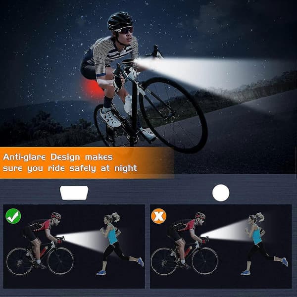 [LCS] Cykelljus Led-set | Cykelljus USB Uppladdningsbart Cykelljus Vattentätt