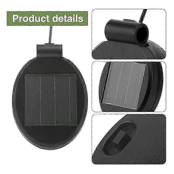 [LCS] 4 pakker Solar LED-lys udskiftningstopdelspanel, solcellepanel lanterne låg lyspære tilbehør