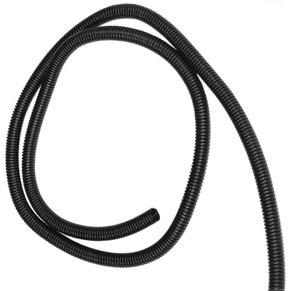 4-pak fleksibel korrugeret plastslange, 10 m lang, 9,5 mm indvendig diameter Black