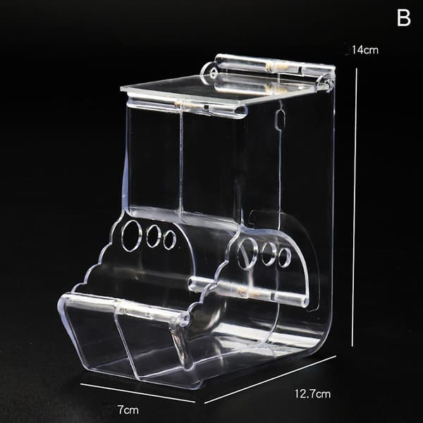 [LCS] Akryl Hamster Foderautomat Automatisk Dispenser Beholder Foderautomat Kompatibel med Små Kæledyr B