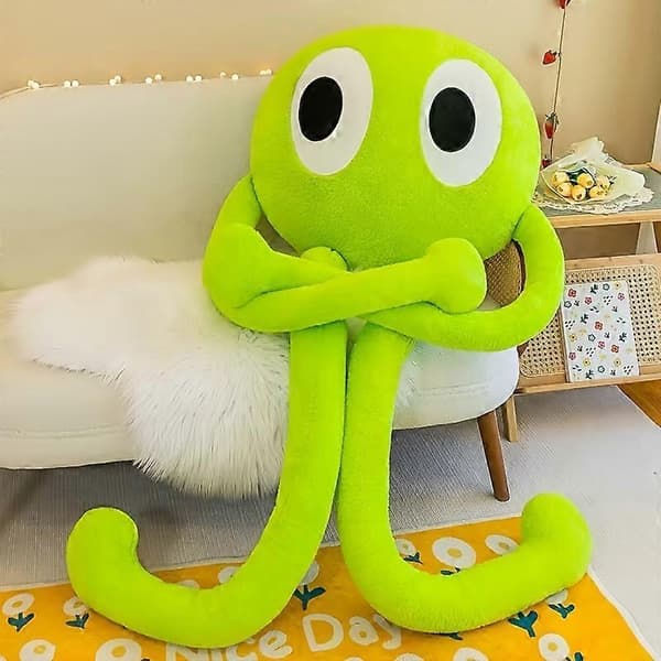 Rolig bläckfiskmonsterdocka långbent bläckfisk plyschleksak flicka presentkudde - grön