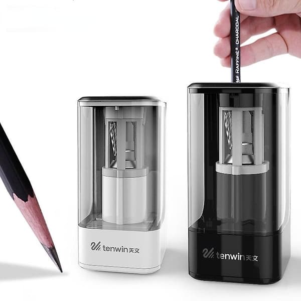 [LCS]Automatisk elektrisk pennvässare Klassisk kraftig brevpapper USB-laddning driven White