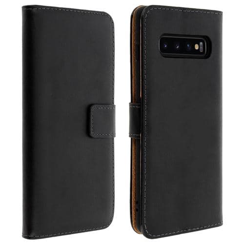 [LCS]Samsung Galaxy S10 Plus etui læderpung video holder - sort
