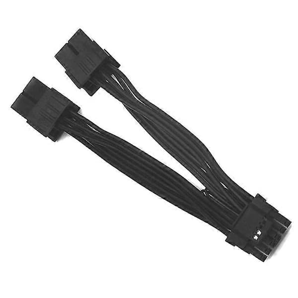 GPU RTX4090 RTX4080 12+4 -näytönohjainkaapeli 2X8Pin-sovitinkaapeli PCIE 5.0 -virtakaapeli 12VHPWR C Black