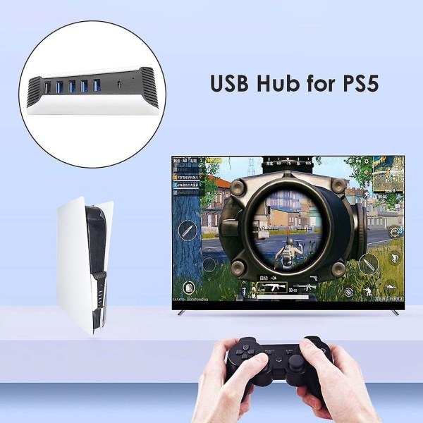 Expander adapter digital edition konsol import usb hub usb3.0 splitter expander adapter 1 till 5 multi portar för ps5