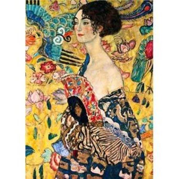 1000-bitars pussel Klimt Gustav Kvinna med en solfjäder