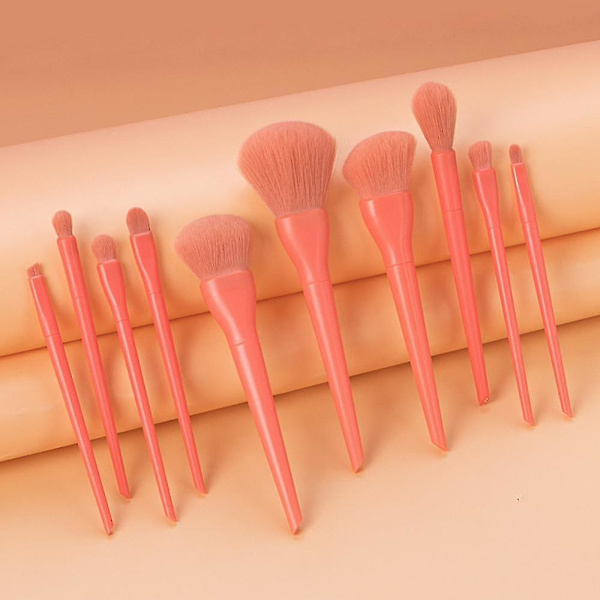 [LCS] Sæt med 10 slikfarvede makeupbørster Red