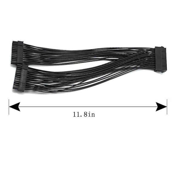Opgradering 24pin 20+4pin Dobbelt Psu Atx Strømforsynings Adapter Kabel Konnektor Til Mining 32cm Startlinje Computer Komponenter