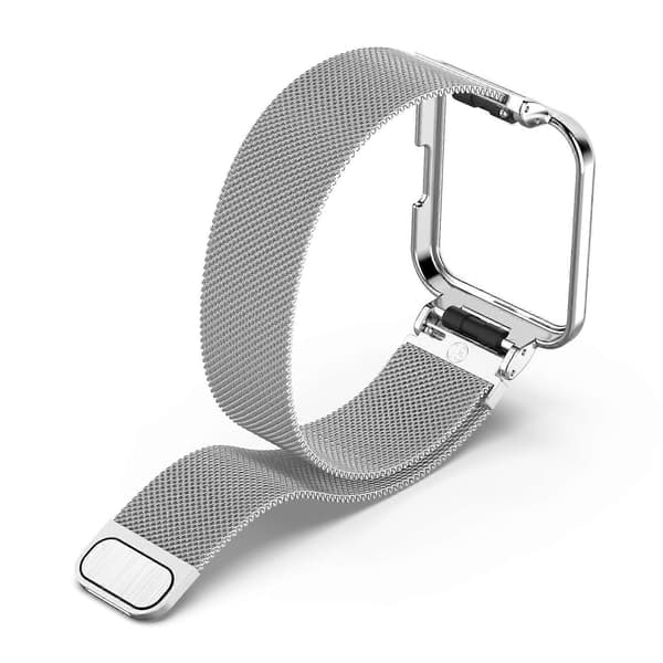 Metalrem med urramme til Xiaomi Redmi Watch 2 Lite Silver