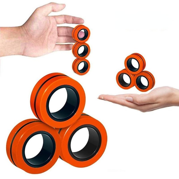 Anti-stress Magnetiske Ringe Fidget Unzip Legetøj Magisk Ring Rekvisitter Værktøj