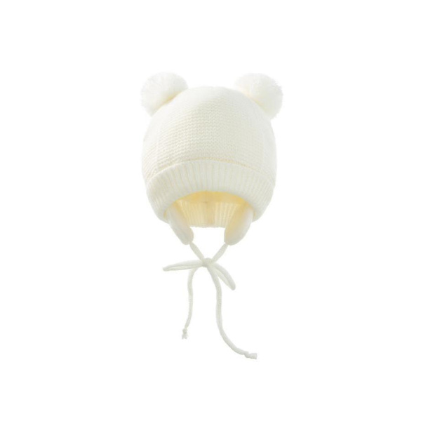 Vinter Polar Fleece Myk Varm Lue og Hanskesett for Barn white