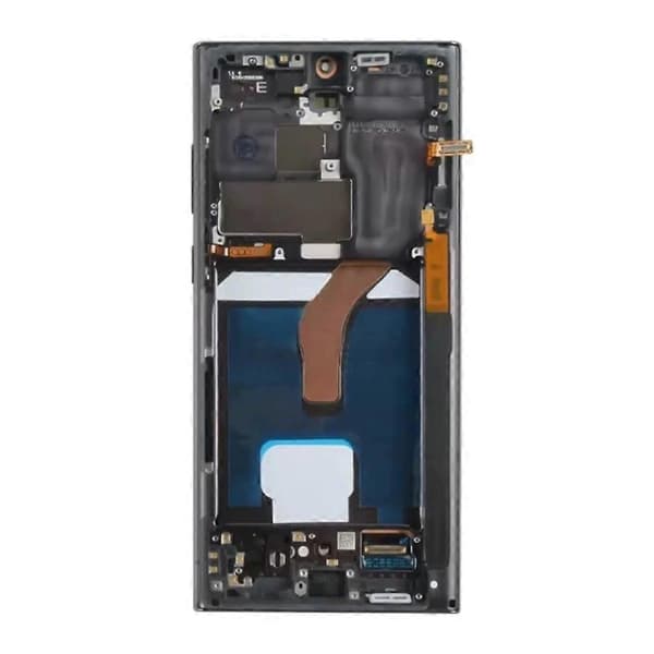För AMOLED S22 Ultra för Samsung LCD-skärm Pekskärm Digitizer Montering Ersättning Black