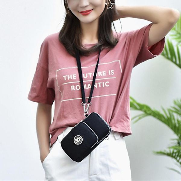 Mobiltelefonväska Crossbody Väska Mode Plånbok Axelväska Plånbok Handväska För Kvinnor Fuchsia