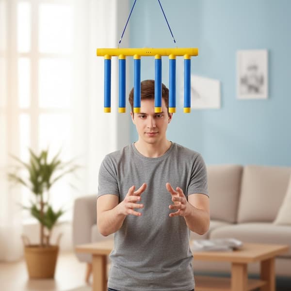 [LCS] Reaktionsspel Reflexleksak – Koordinationsträning med fångstpinnar Blå Blue With remote control