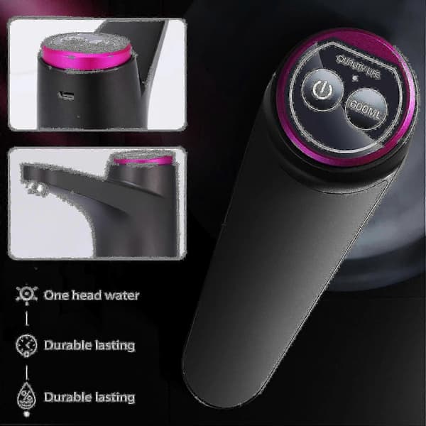Elektrisk vattenflaskpump med bas usb-vattendispenser bärbar automatisk vattenpump hinkflaska [MI]