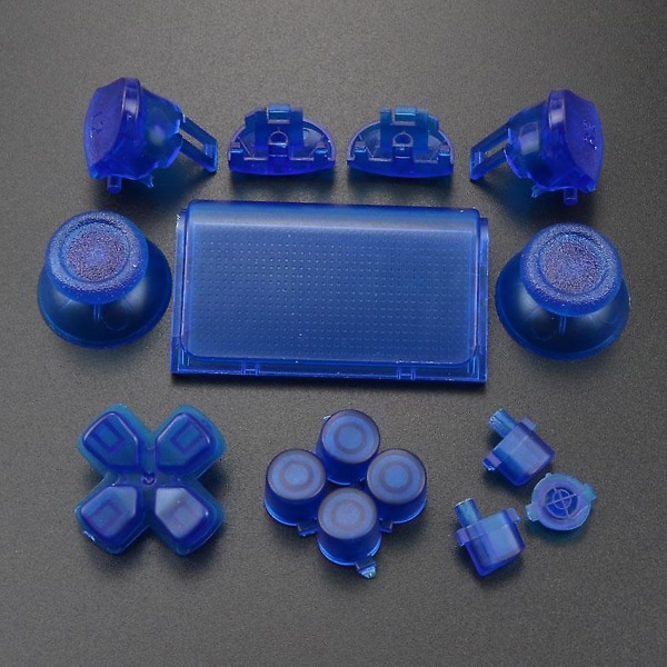 Yuxi full set joysticks dpad r1 l1 r2 l2 riktningsknapp abxy knappar jds 040 jds-040 för sony ps4 pro slim controller Clear blue