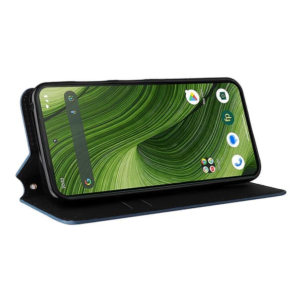 [LCS] För Fairphone 6 Fodral Plånbok Rombpräglat Läder Telefonfodral Blå