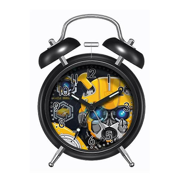 [LCS]Transform Robot Twin Bell Anime Väckarklocka Icke Tickande Analog Klocka