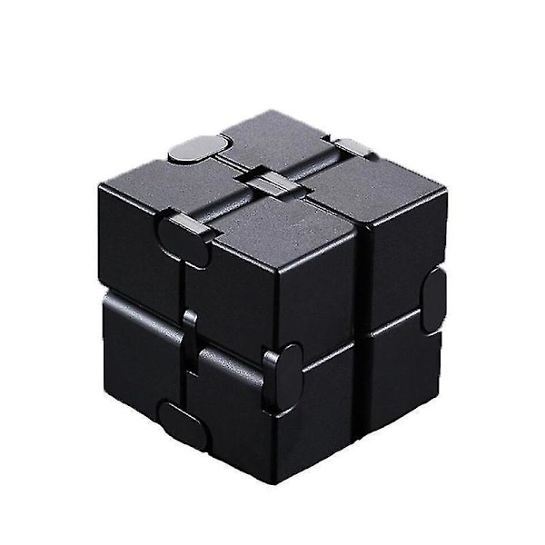 Stressreducerande Infinity Cube Portabel Dekompressionsleksak black