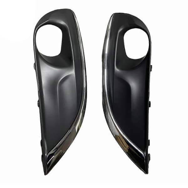 Tåkelysdeksel foran på bil, støtfanger, for Peugeot 308 2011-2016 Black&Silver