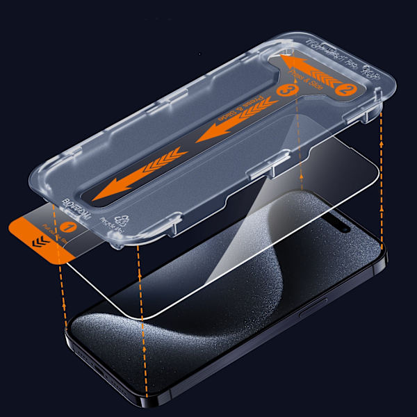 [LCS]2-pack iPhone 15 Screen Protector - Tempered Glass | [Automatic Installation] - Bubble-Free and Dust-Free 15