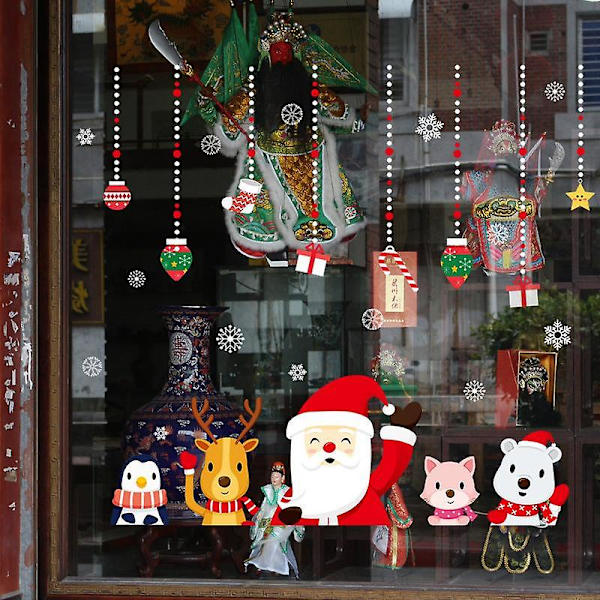 Julklapp Glasdekaler Köpcentrum Fönster Dörr Dekal Affisch