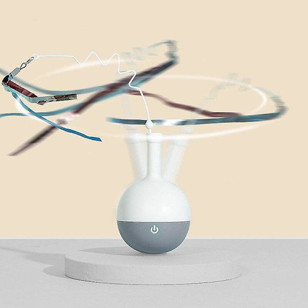 Kreativ Elektrisk Tumlare Kattleksak Smart Retande Rullande Boll Kattleksaker LED-ljus Interaktiv Självroterande Boll Rep green