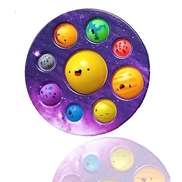 Kahdeksan planeetan Push Pop Pop Bubble Fidget -lelut type4