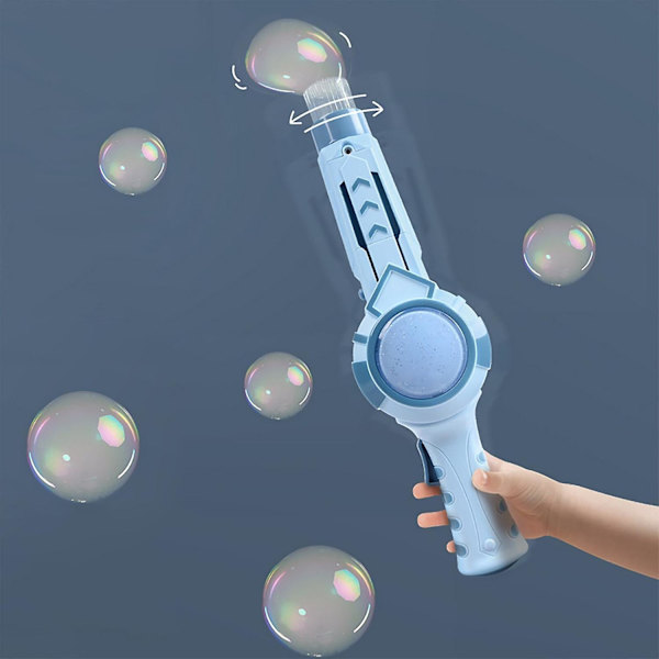 Elastisk Rökbubbelstav Flicka Hjärta Formad Bubbelmaskin Leksak 70ML Bubbelpistol （Blå）