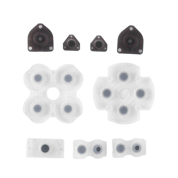 Reparasjonsdeler for håndtak, ledende gummipute + knapp + fjær + skrutrekker + joystickhette 20 stk/sett for PS4