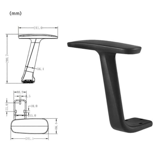 [LCS]2x Armstöd Stol Armstöd Bekvämt Lätt att installera Universal Gamingstol Style C