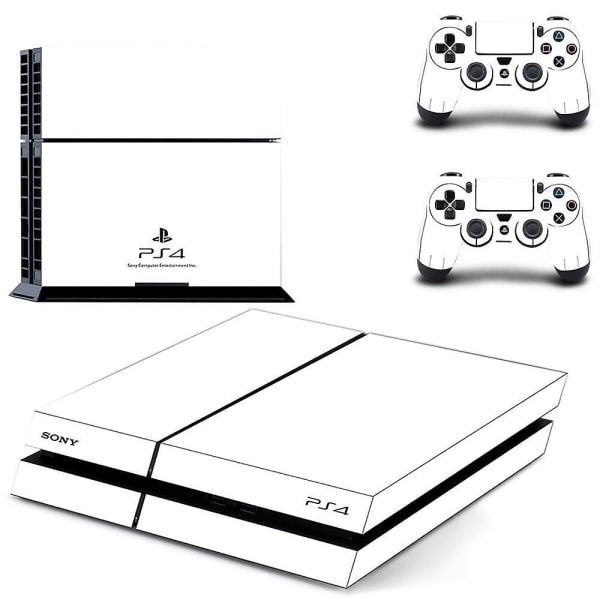 Ren hvid PS4 spilkonsol & controller skin sticker fuld dækning faceplates decal til PlayStation 4 Dualshock 4 PS4 skin sticker Qptm0419
