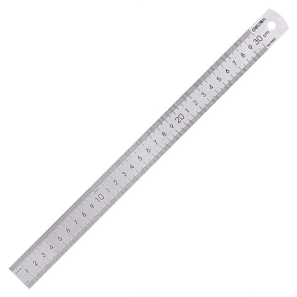 15-30cm Platt Tjock Metall Mätverktyg Kontorsmaterial Rostfritt Stål Rak Linjal Precision 30CM
