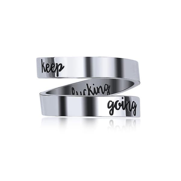 Ringe, Tisco dobbeltlagsringe, Kreativ bogstaver Inspiration Silver