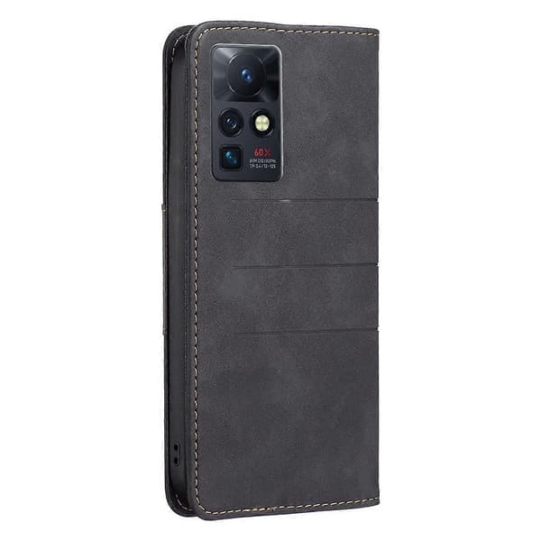 [LCS] För Infinix Zero X / X Pro Magnetiskt skarvande läderfodral för telefon Black