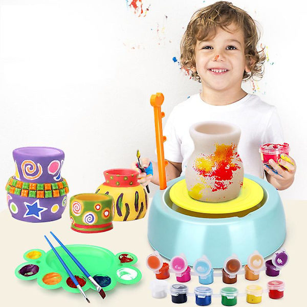 Keramiikkapyöräsarja lapsille, käsintehty taiteilija, maalaa keramiikkastudio, keraaminen kone, opettavainen Ceramic Tool Set