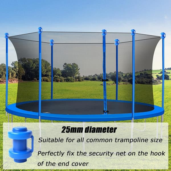 25 mm Trampoline Caps, Trampoline End Cap, Suitable for All Split Trampoline Net Poles, Trampoline Safety Net Accessories
