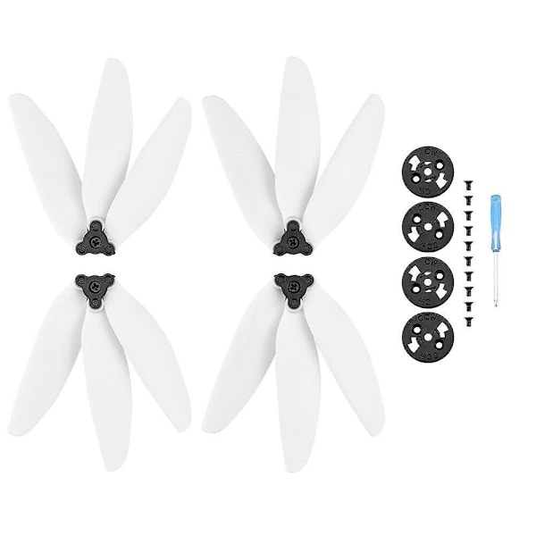 Trebladspropeller för DJI Mavic Mini / Mini 2 / SE drönare, lättviktiga propellrar, bladbyte, vingfläktar, reservdelar, tillbehör White