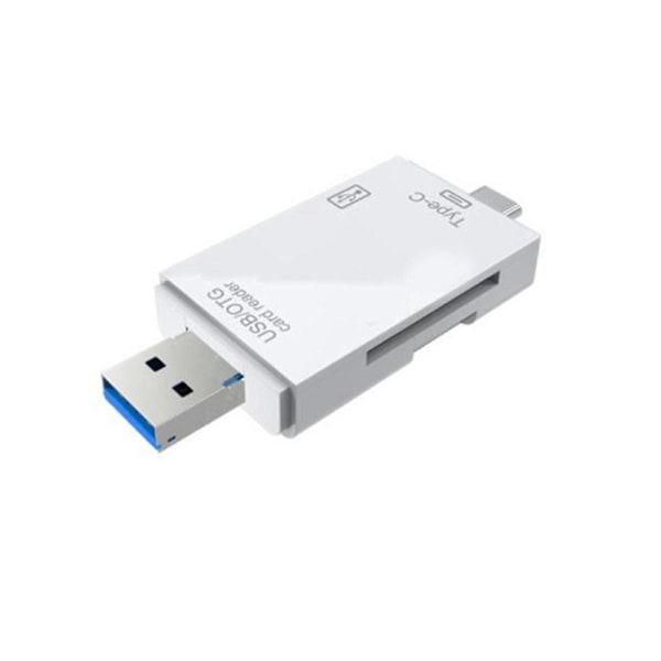 Kortläsare USB 3.0 Säker Digital Lagringsenhet Till USB Micro Minneskort HC TF OTG Kortläsare Minnesexpansion white