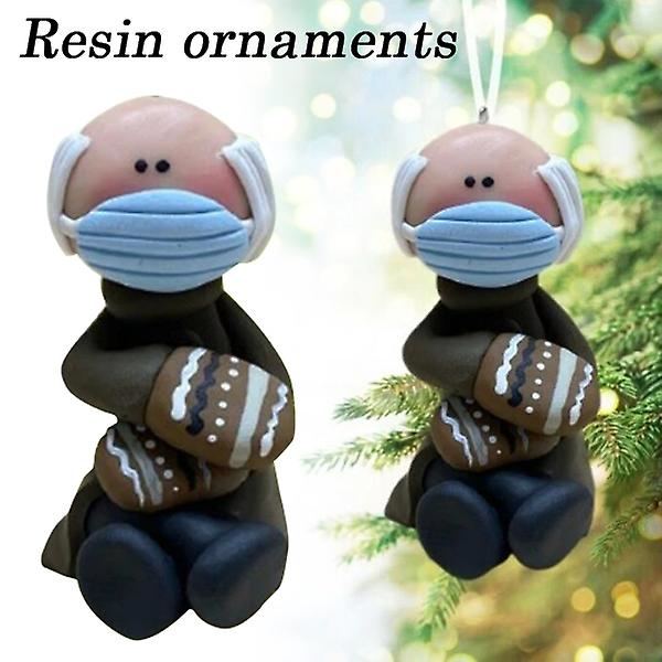 Håndlavet Bernie Harpiks Ornament Tegneseriefigur Dekoration Moderne Simpel Hjemmebil Håndværk Vedhæng