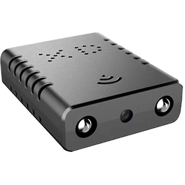 Trådlös videokamera Mini WiFi-kamera med mörkerseende (svart)