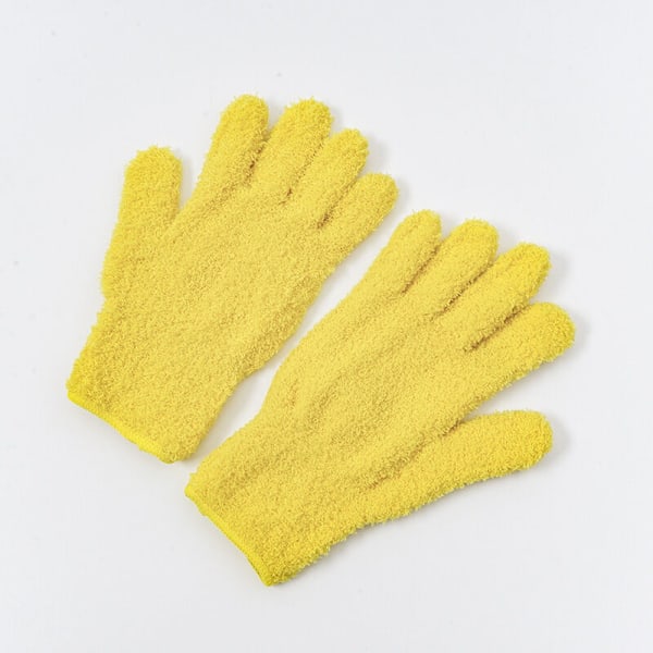 2 stk. Bilpleje Mikrofiber Rengøringshandsker Vinduesrensningsværktøj Genanvendeligt Rengøringsværktøj Husholdningsrengøringsværktøj (Gul)